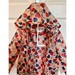 Berry Transparent Raincoat